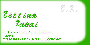 bettina kupai business card